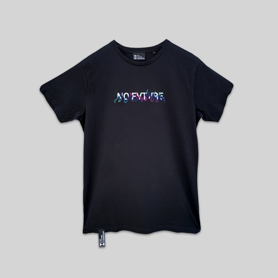 Image of NO FVTVRE "FLAMING LOGO" TEE