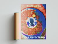 Image 2 of 2001 Space Odyssey - Stanley Kubrick Retro Movie Poster Print