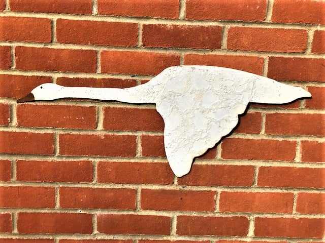 Hand Forged Iron Flying Swan