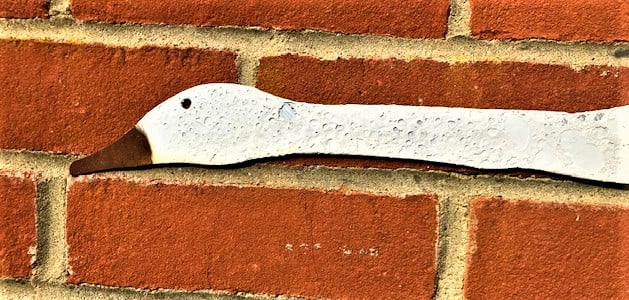 Hand Forged Iron Flying Swan