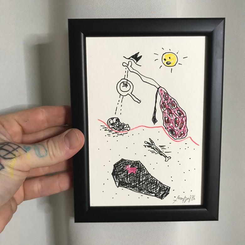 Image of The Meatman (Original Drawing w/frame)