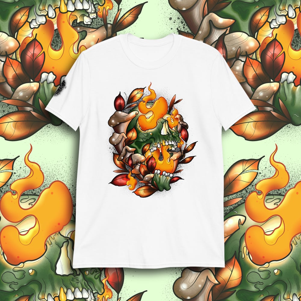 Image of Organic Shroomskull - White Tee
