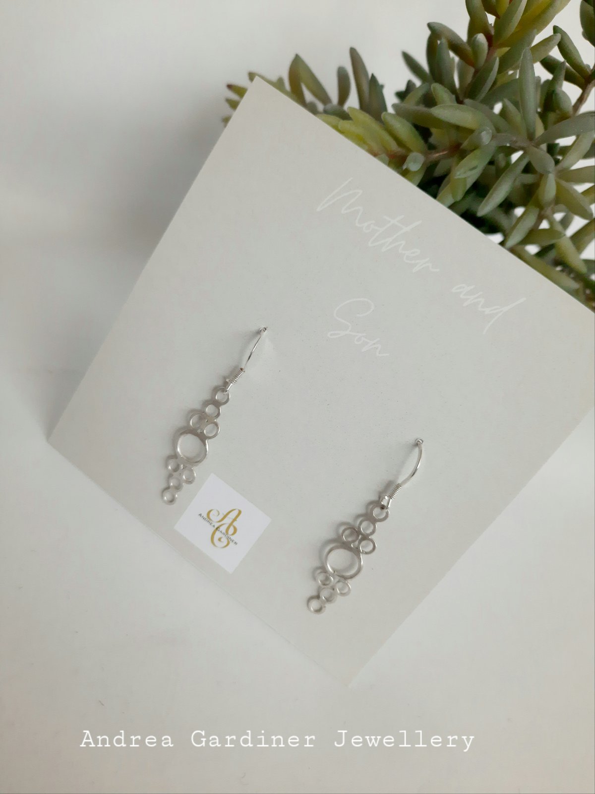 Image of Silver Water Lily Earrings 