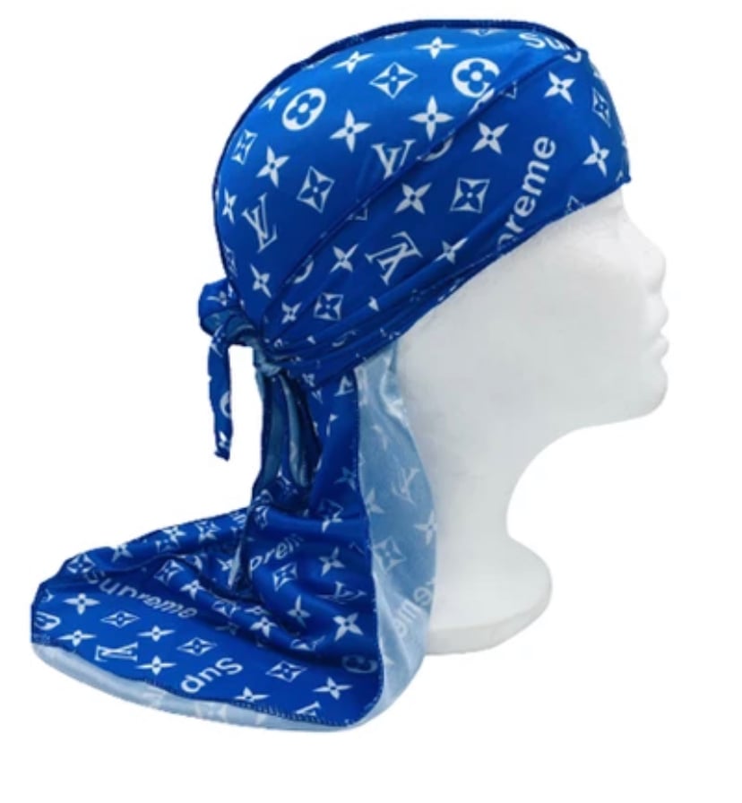 Blue LV Supreme Durag