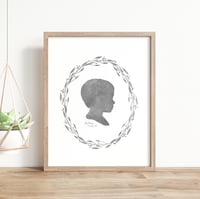 Image 3 of Custom Silhouette Print with Laurel Wreath 