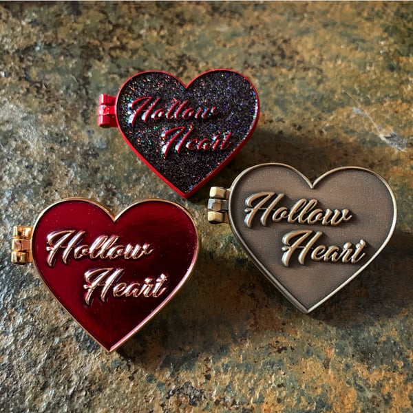 Image of JGD Hollow Heart Locket Pins 