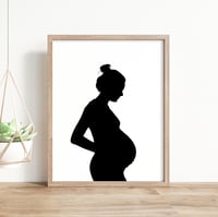 Image 1 of Custom DIGITAL Maternity Silhouette Portrait