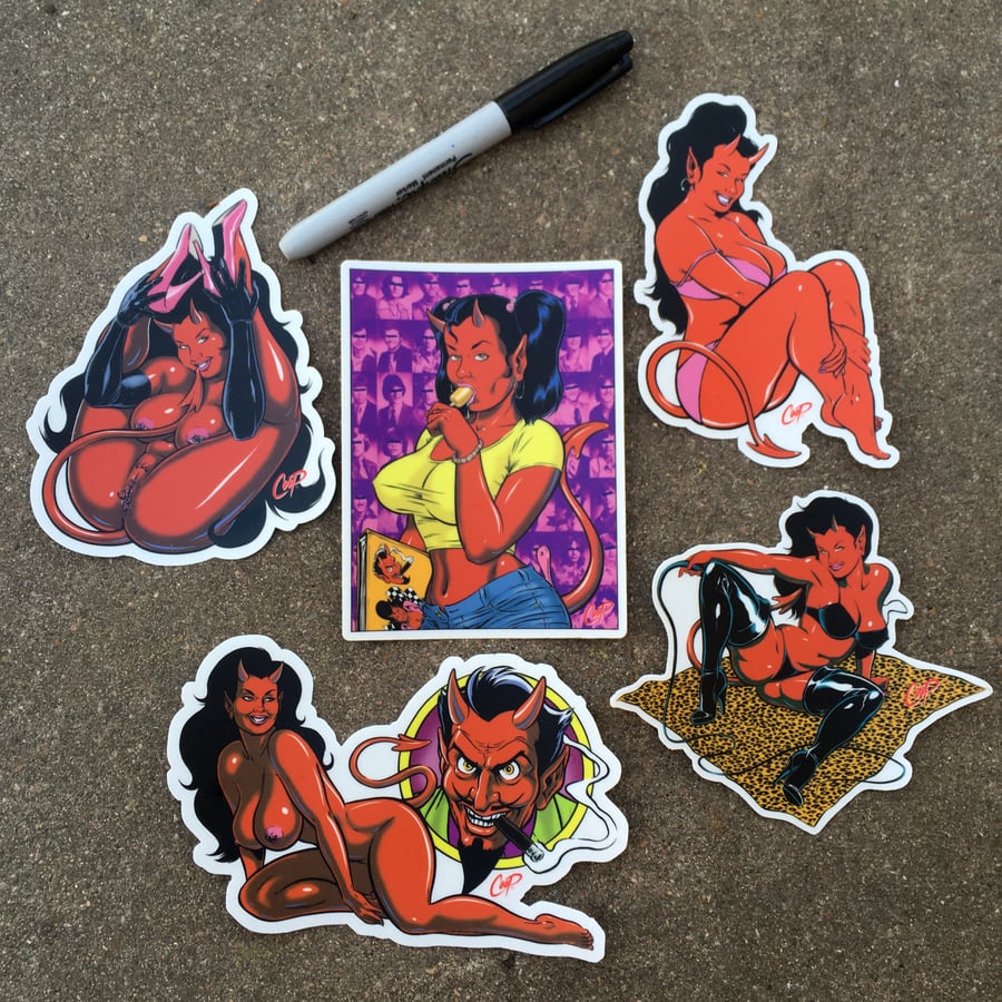 Image of COOP Sticker Pack #15 "More Devils & Devil Girls"