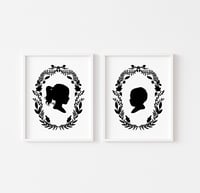 Image 2 of Custom Silhouette Print with Thicket Wreath