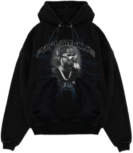 Image of Pop Smoke HOODIE: BLACK