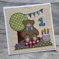 Image 1 of Teddy bears picnic card 