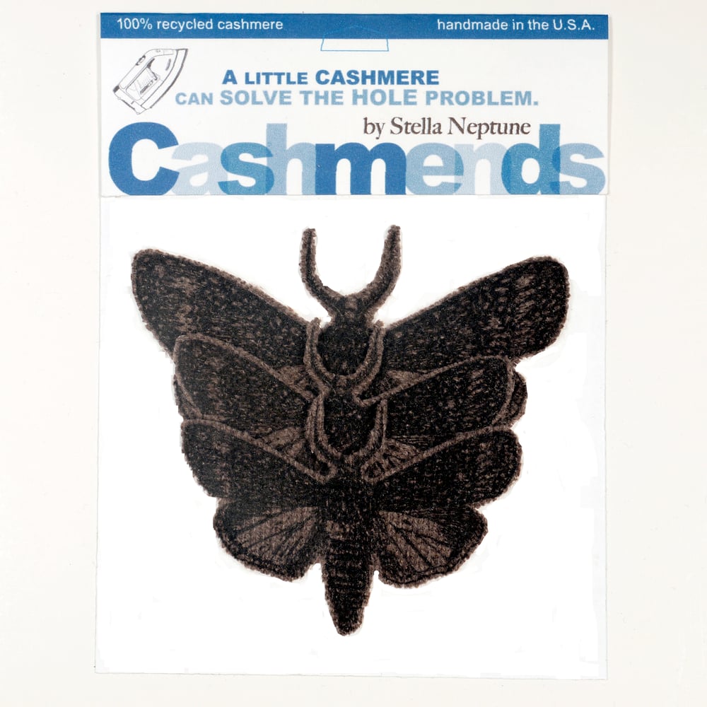 Image of IRON-ON CASHMERE MOTHS - BROWN