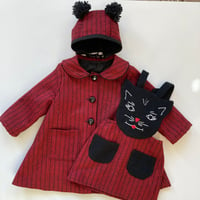 Image 4 of Kitty coat and pinafore set 