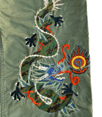 Image 3 of Maharishi "Sun Dragon" Embroidered Snowpants