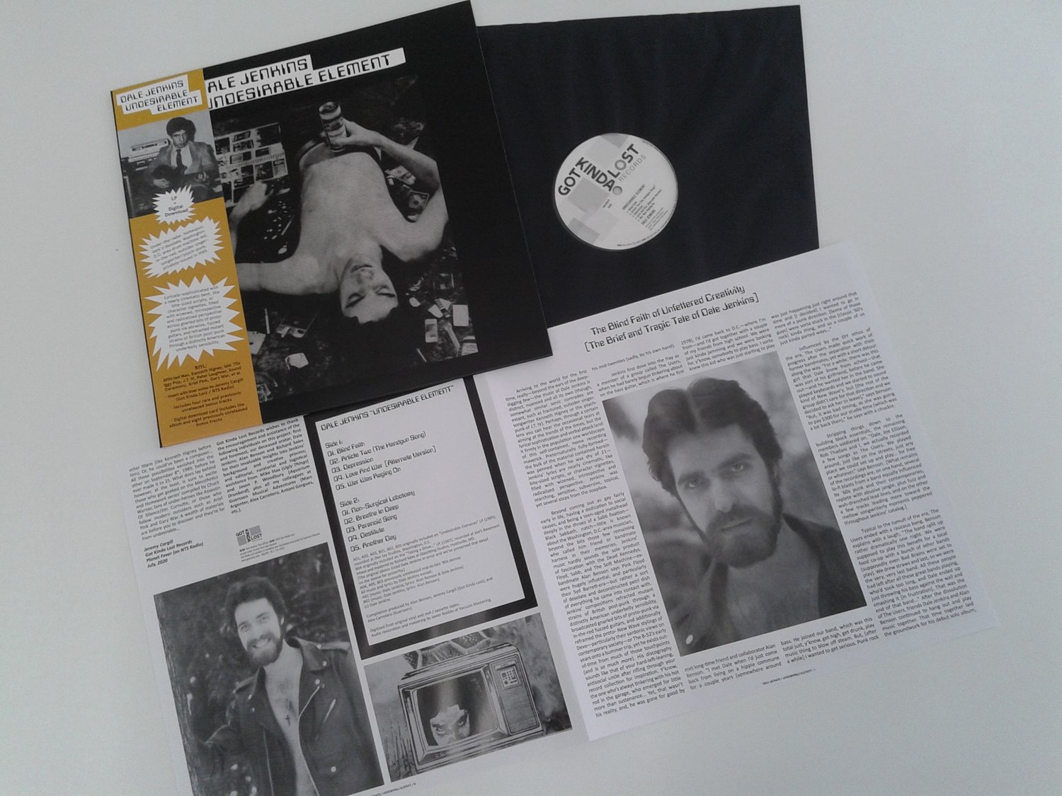 Image of DALE JENKINS - 'Undesirable Element' (GKL, 2021 - GKL009 / GKL009CD) ALL EDITIONS