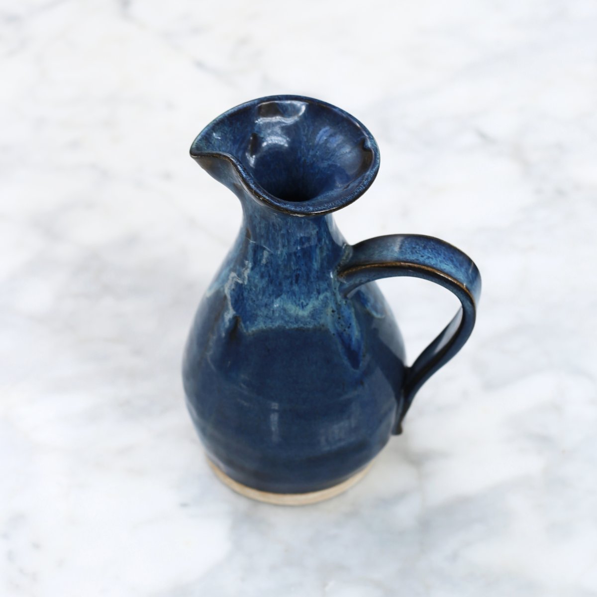 Dark Blue dipped jug (with handle) / Marguerite Ceramics