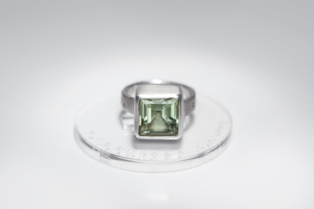 Image of "Growing happiness" silver ring with prasiolite · EXCITATA FORTUNA ·