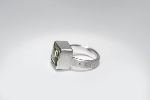 Image of "Growing happiness" silver ring with prasiolite · EXCITATA FORTUNA ·