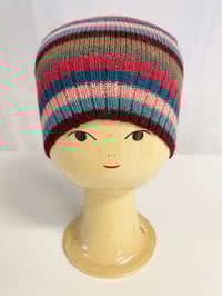 Image 1 of Stripe Hat rasberry