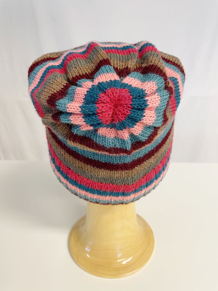 Image of Stripe Hat rasberry