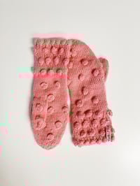 Dots Mittens salmon