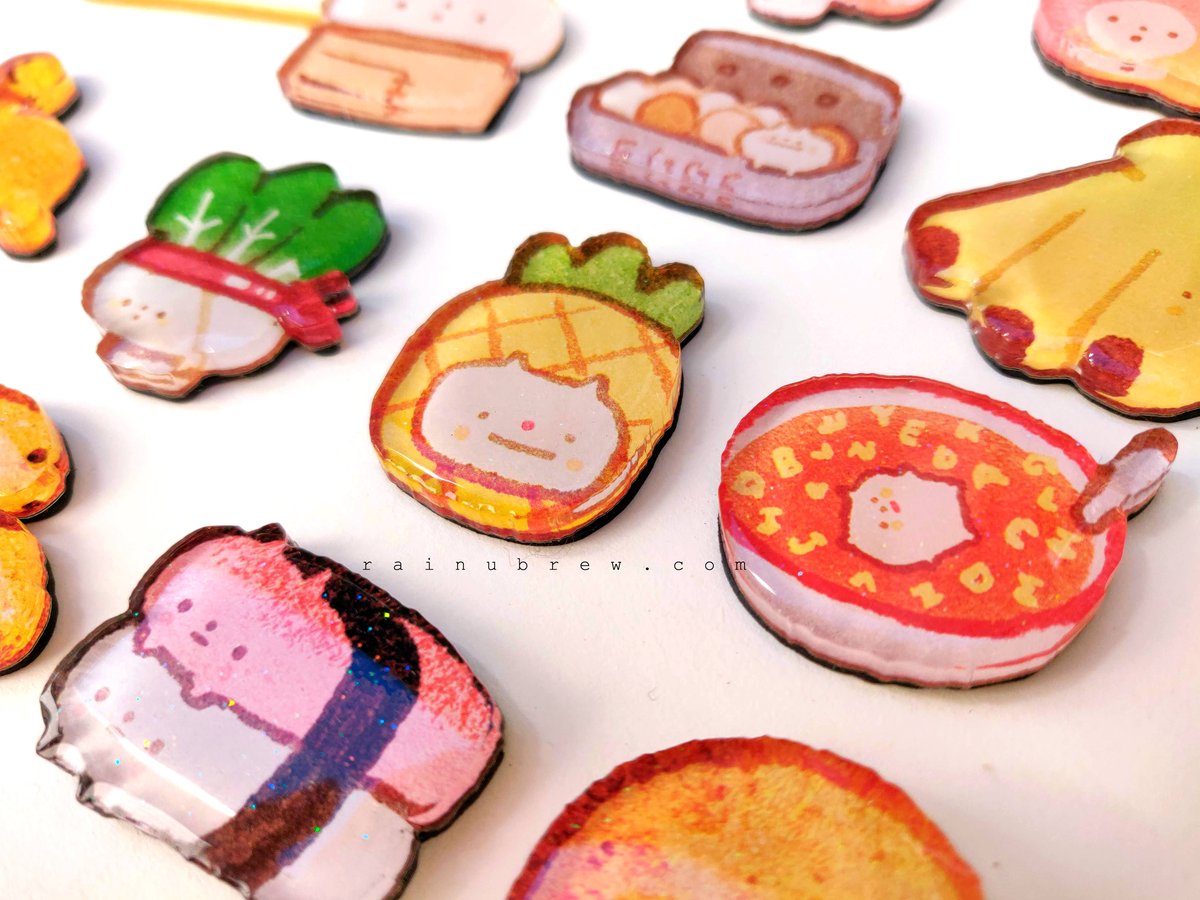 Image of Kawaii Food | 1.25" Refridgerator Kitchen Magnets