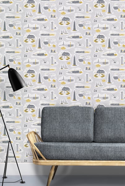 Image of Dungeness Wallpaper - Concrete