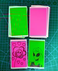 Image 5 of Free Shipping Worldwide Blank Fluorescent Green Eggshell Stickers 50/100/200pcs