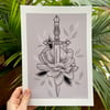 Flower Dagger Print