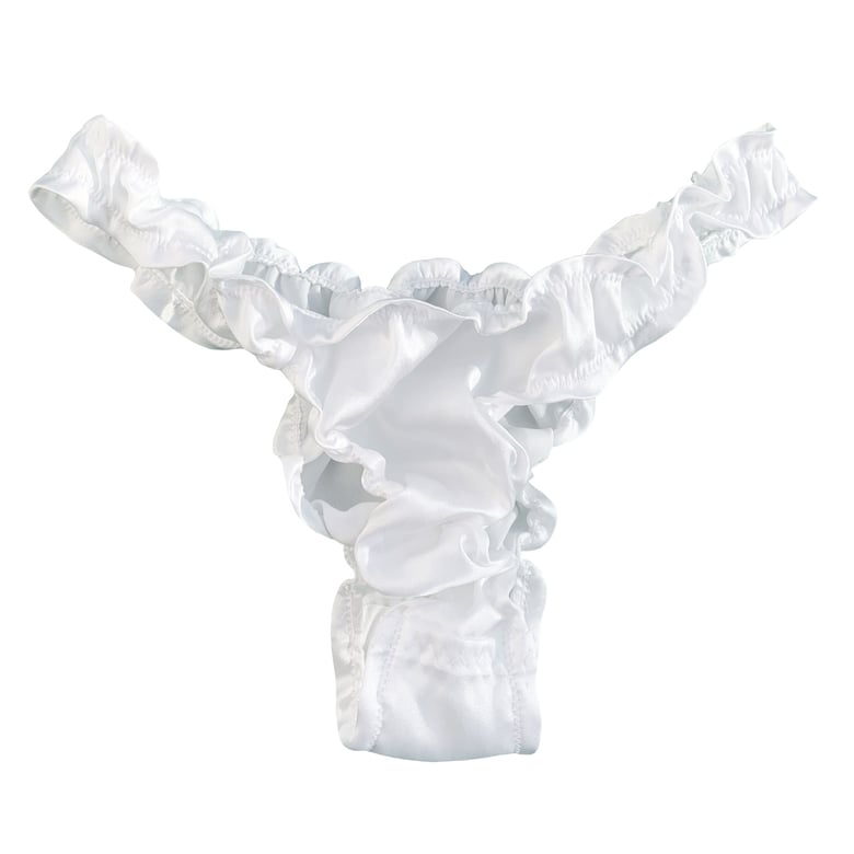 Image of ‘Bianco’ frilled undies
