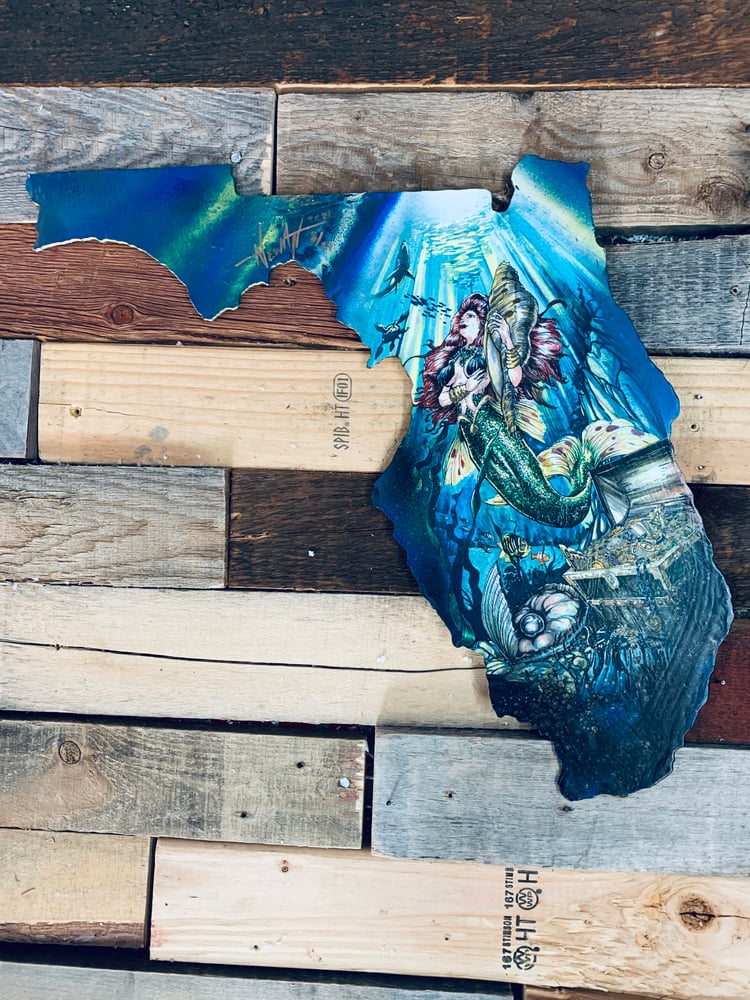Image of Florida Mermaid (Hand Painted Reproduction)