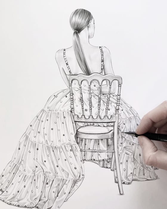 Image of COCO CHANEL - ORIGINAL ILLUSTRATION A3