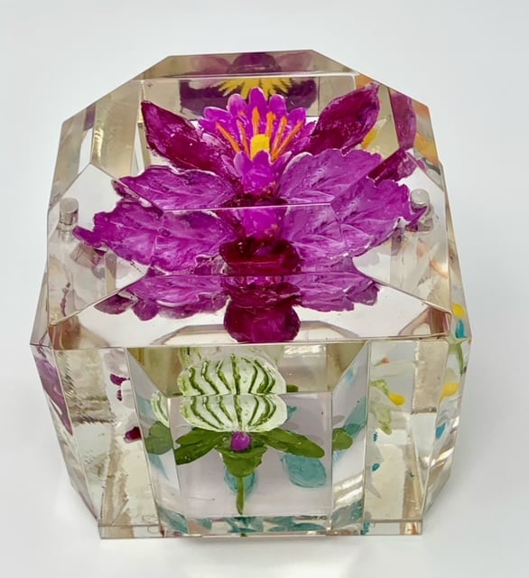 Image of Petite Painted Orchid Box 