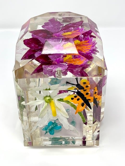 Image of Petite Painted Orchid Box 