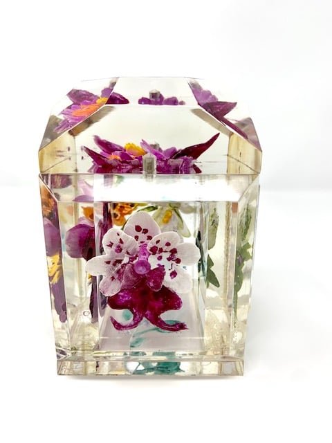 Image of Petite Painted Orchid Box 