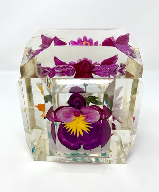 Image of Petite Painted Orchid Box 