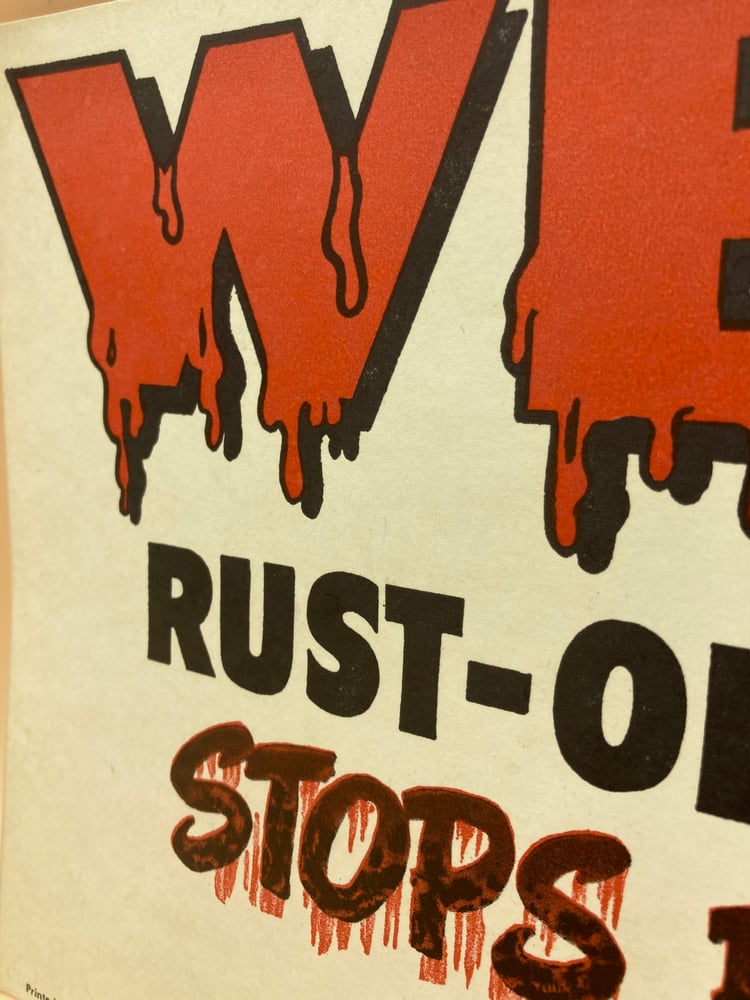 Image of Vintage Rustoleum wet paint sign. 