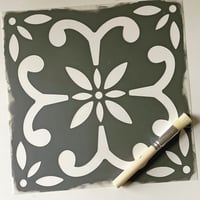 Image 3 of Large Seville Floor Stencil - Moroccan Stencil - DIY Floor Projects/Repeating Stencil