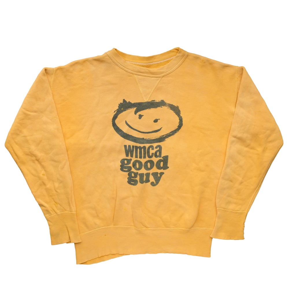 Image of Vintage 1960's WMCA Good Guy Yellow Sweatshirt