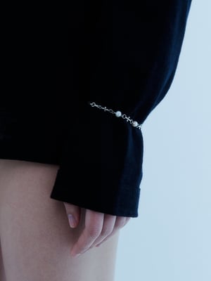 Image of LOWOOL - Plus Pearl Silver Bracelet