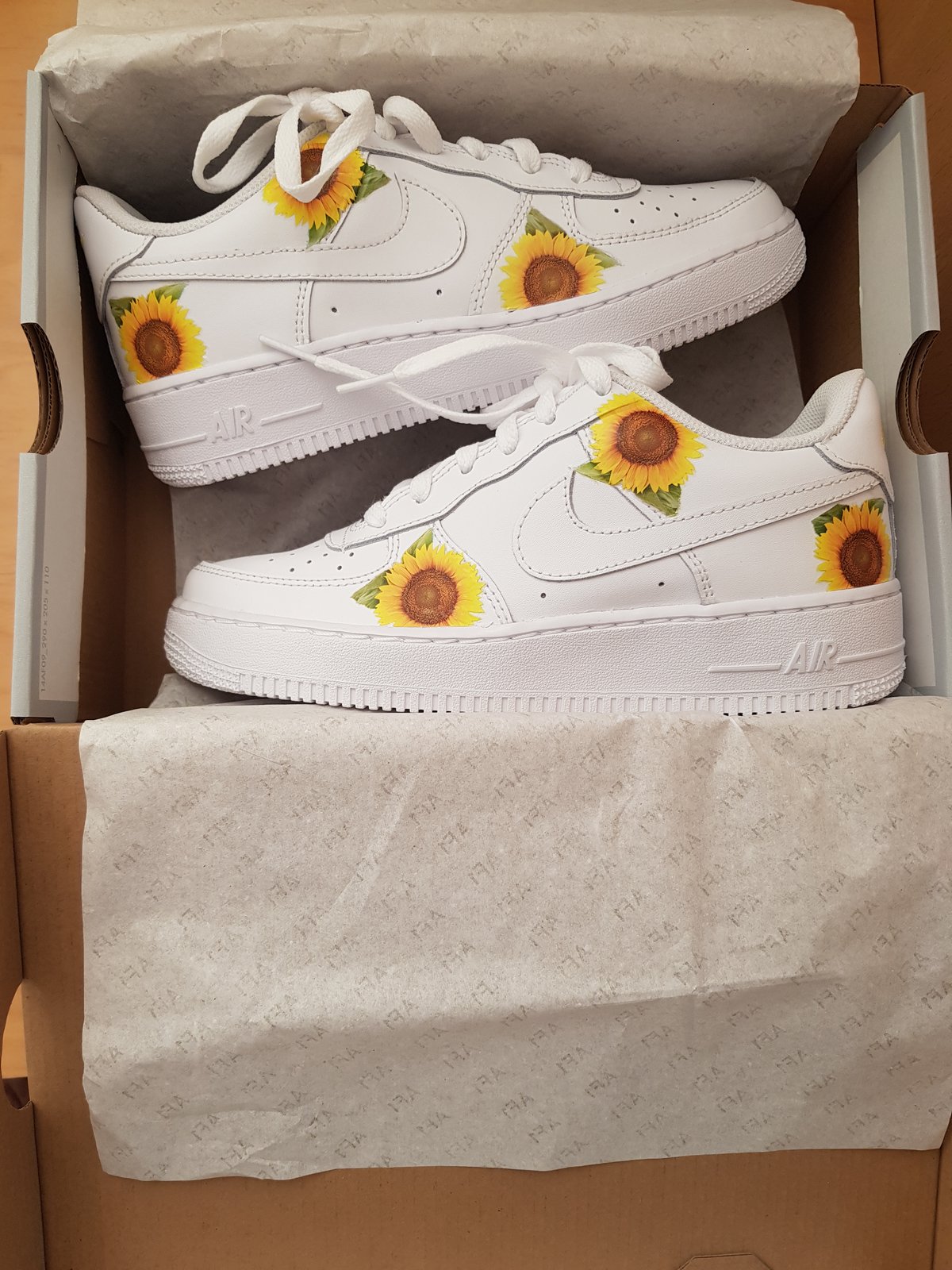 nike air force 1 with sunflowers