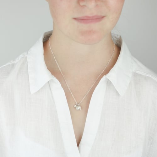 Image of silver shell necklace