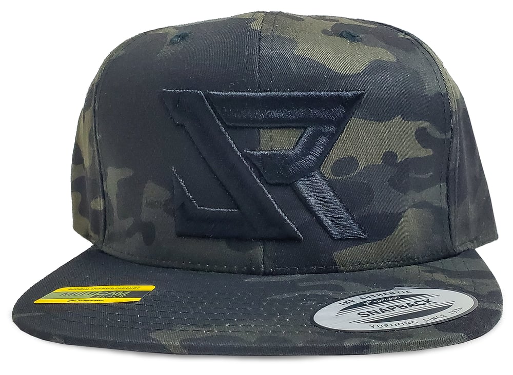 Image of Black Multicam Logo Snapback