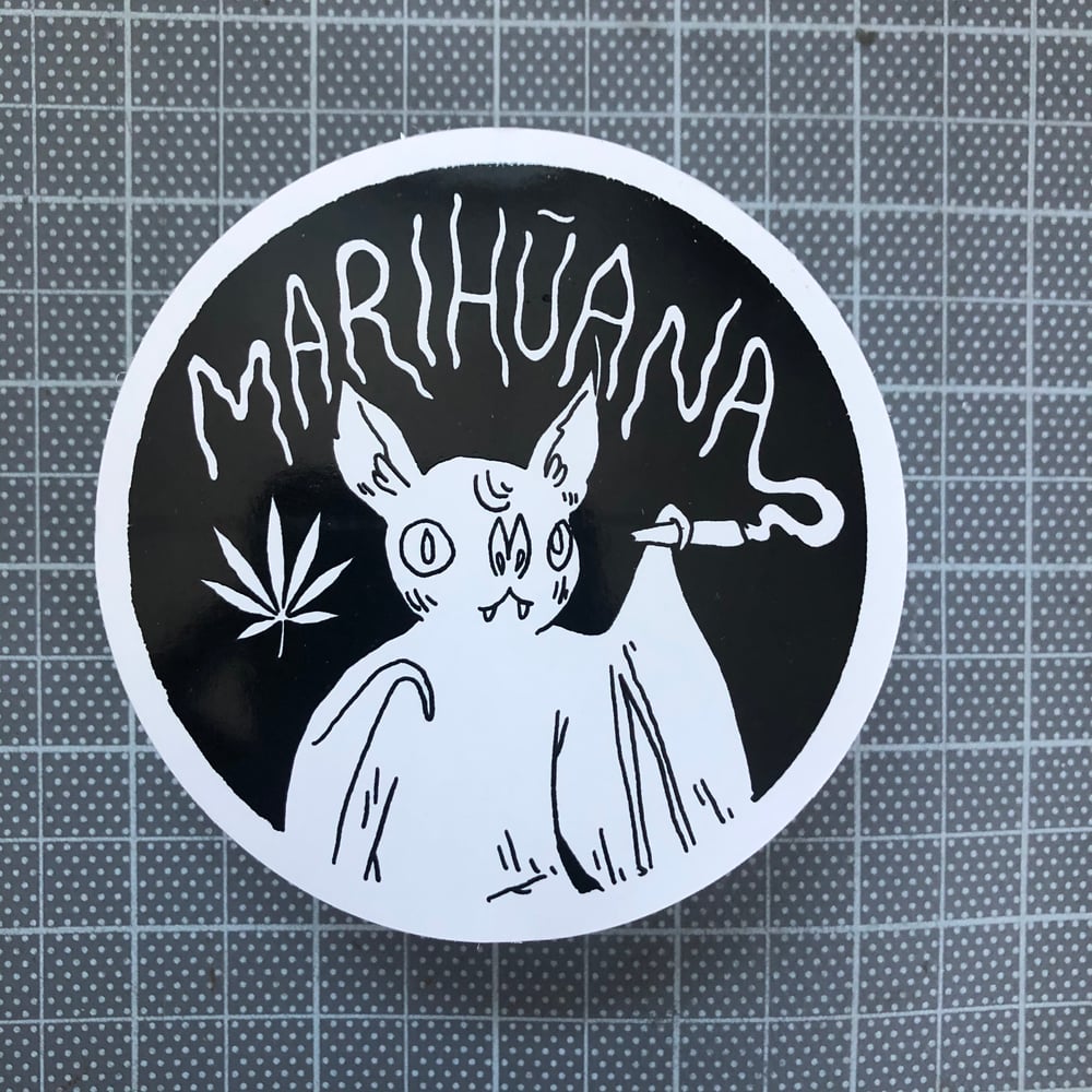 Image of Bat Marijuana Sticker