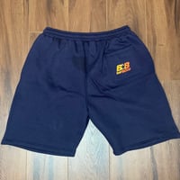 Image 2 of We Belive Warrior Fleece Shorts (navy)