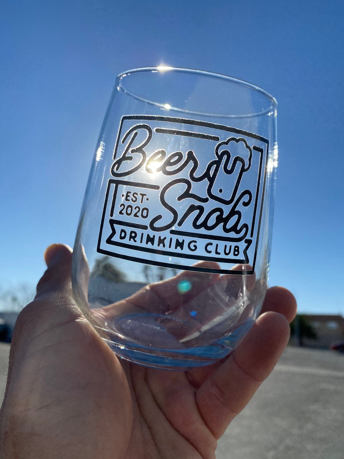 Image of Beer Snob Drinking Club glass 