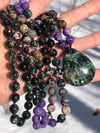 Seraphinite, Charoite, Madagascar Orbicular Ocean Jasper Mala