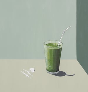Image of Benzoylmethylecgonine and Green Smoothie [Original Painting]
