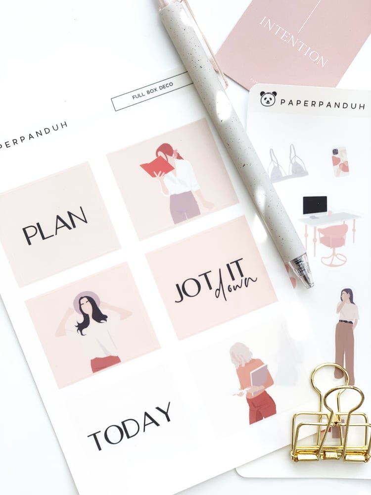 Transparent Daily Routine Sticker Duo | paperpanduh