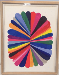 Image 2 of Rainbow Flower Diptych Giclee Print (Giclee print  number 1)